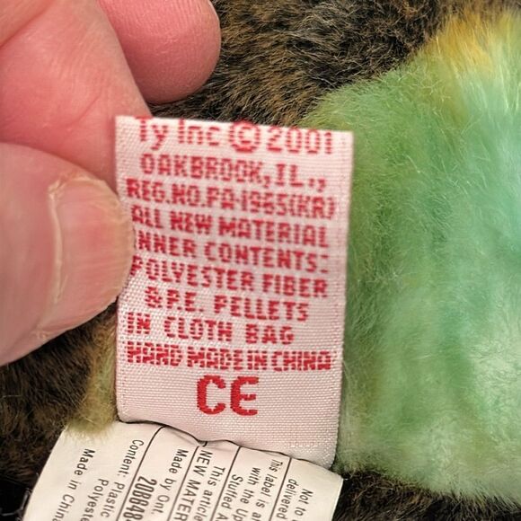 Cheeks Baboon 12 Inch TY The Beanie Buddies Collection 2001 Stuffed Monkey Plush - Picture 8 of 8